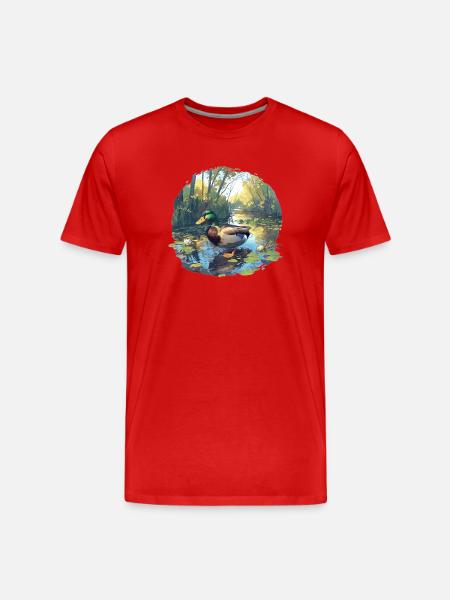Ducks Duck - Men's Premium Organic T-Shirt - red