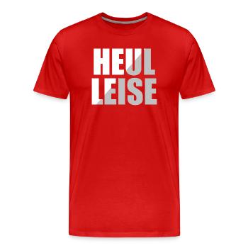 howl quietly - Men's Premium Organic T-Shirt - red - Front - Damien (186cm)