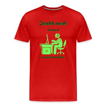 Mode furtif actif - T-shirt bio Premium Homme - rouge - Devant - Damien (186cm)