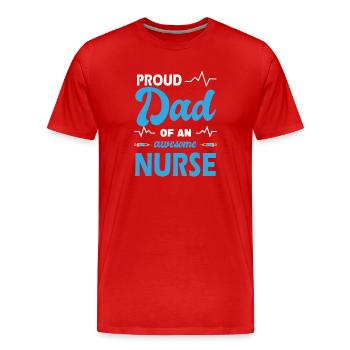 Funny Nurse Gifts Nursing Outfits - Men's Premium Organic T-Shirt - red - Front - Damien (186cm)