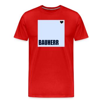 CONSTRUCTEUR DE MAISONS HERZ - T-shirt bio Premium Homme - rouge - Devant - Damien (186cm)