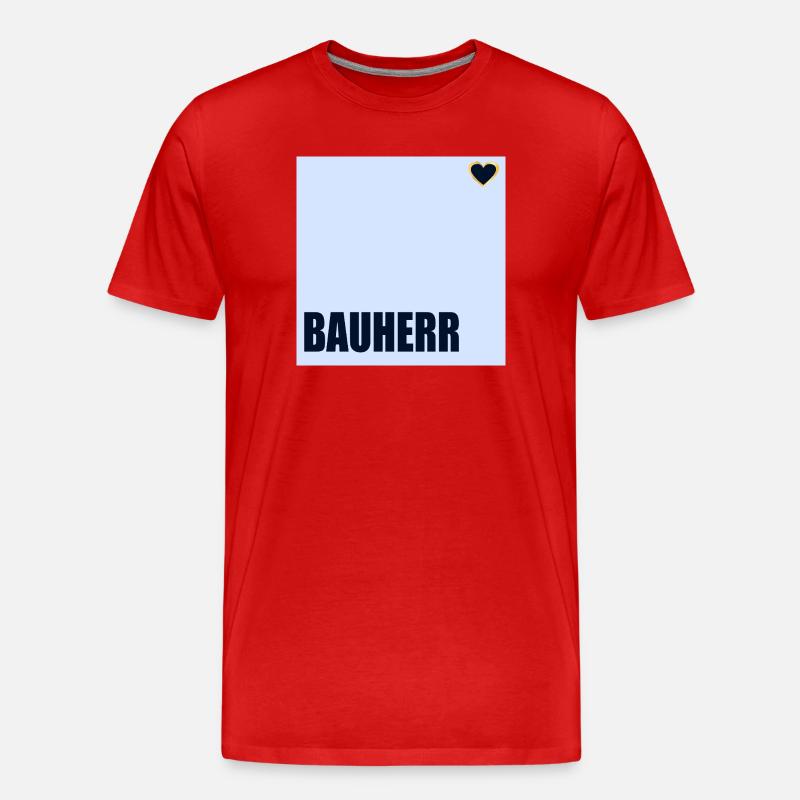 CONSTRUCTEUR DE MAISONS HERZ - T-shirt bio Premium Homme - rouge