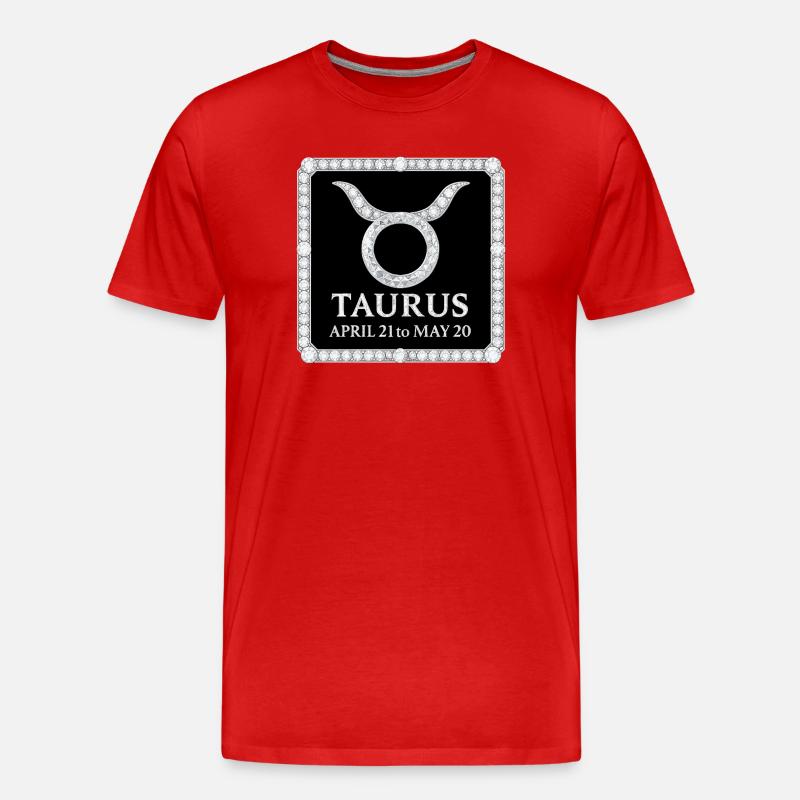 Sternzeichens Stier - Männer Premium Bio T-Shirt - Rot