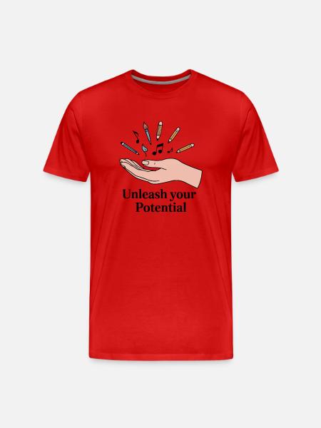 Unleash Your Creative Potential - Men's Premium Organic T-Shirt - red