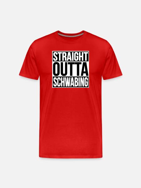 STRAIGHT OUTTA SCHWABING MUNICH - Men's Premium Organic T-Shirt - red