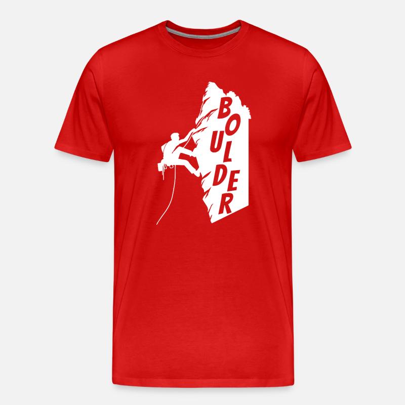 Kletterer Boulderer - Männer Premium Bio T-Shirt - Rot