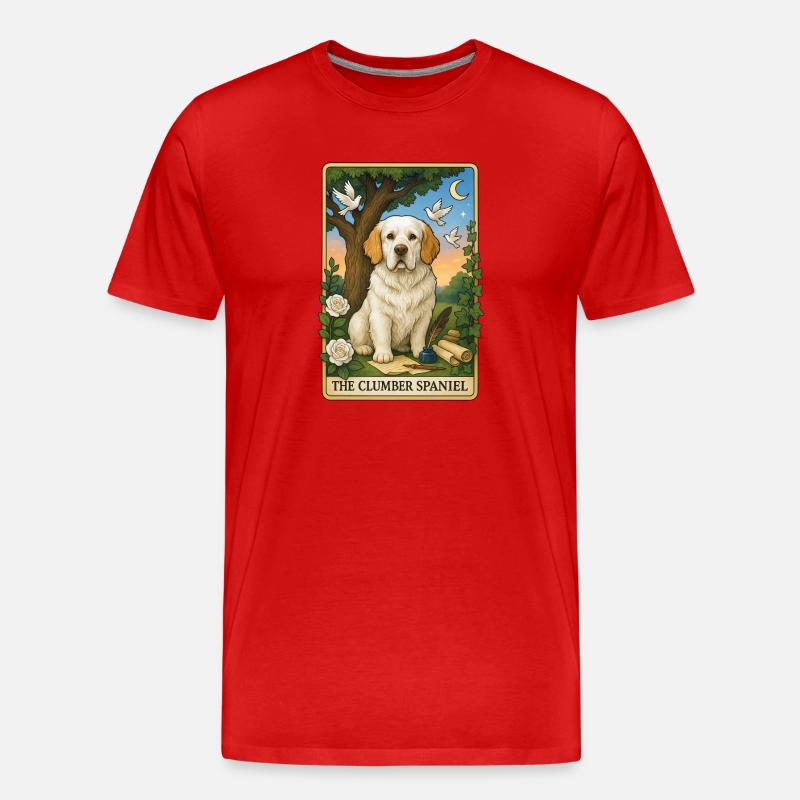 Clumber Spaniel - Männer Premium Bio T-Shirt - Rot