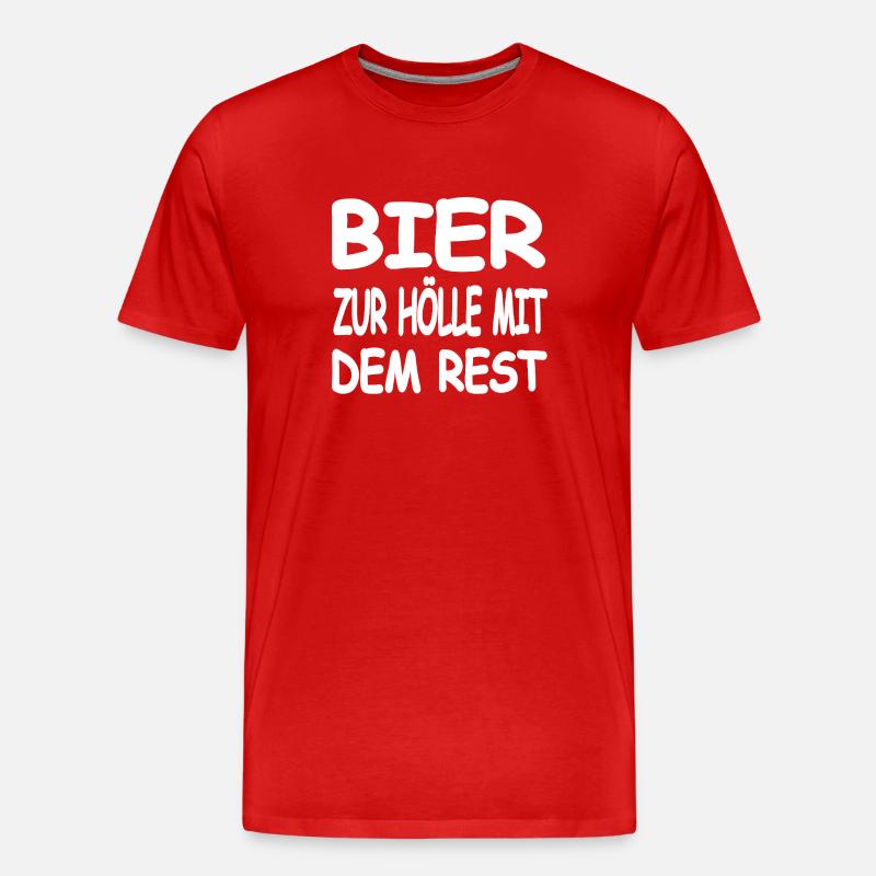 Bier - Männer Premium Bio T-Shirt - Rot
