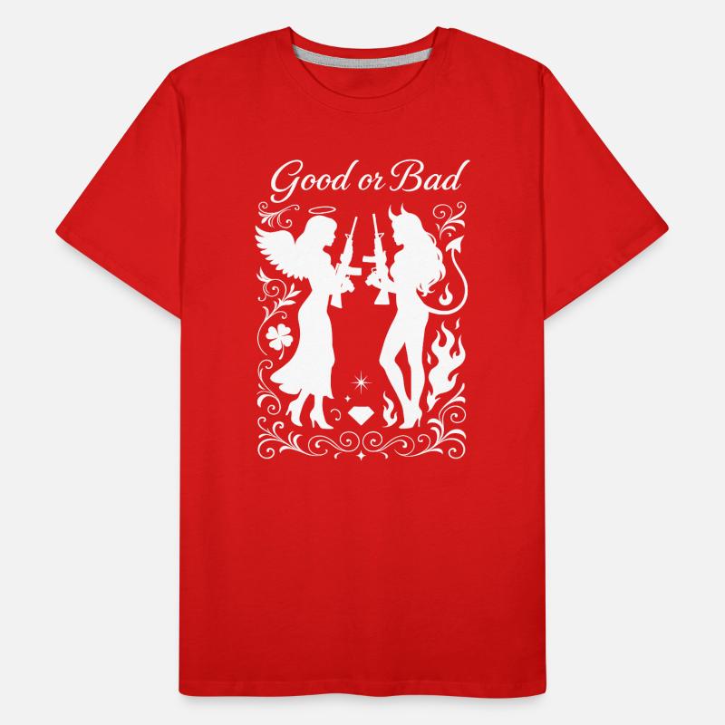 Good or Bad – Angels & Devils Men's Premium Organic T-Shirt