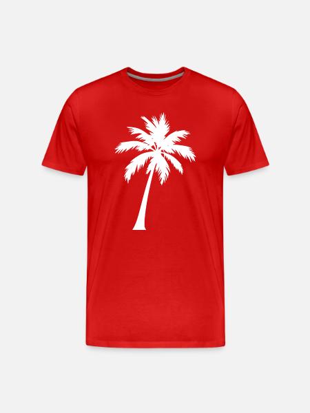 Personalize your own palm tree template - Men's Premium Organic T-Shirt - red