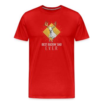 Jäger Papa Geschenke Jagd Jagen Jägersprüfung  - Männer Premium Bio T-Shirt - Rot - Vorne - Damien (186cm)