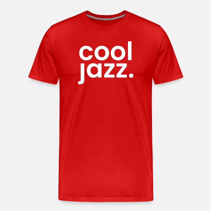 Coole Jazz Monochrome Typografie - Männer Premium Bio T-Shirt - Rot