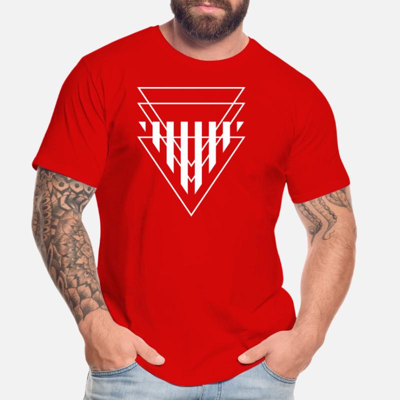 Triangular Crest Geometric Print Men's Premium Organic T-Shirt
