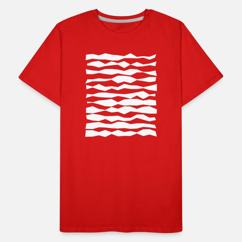 Rayures monochromes en zigzag T-shirt bio Premium Homme