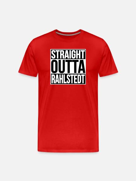 STRAIGHT OUTTA RAHLSTEDT HAMBURG - Men's Premium Organic T-Shirt - red