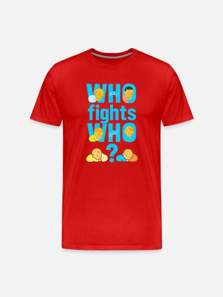 Who fights who why - Men's Premium Organic T-Shirt - red