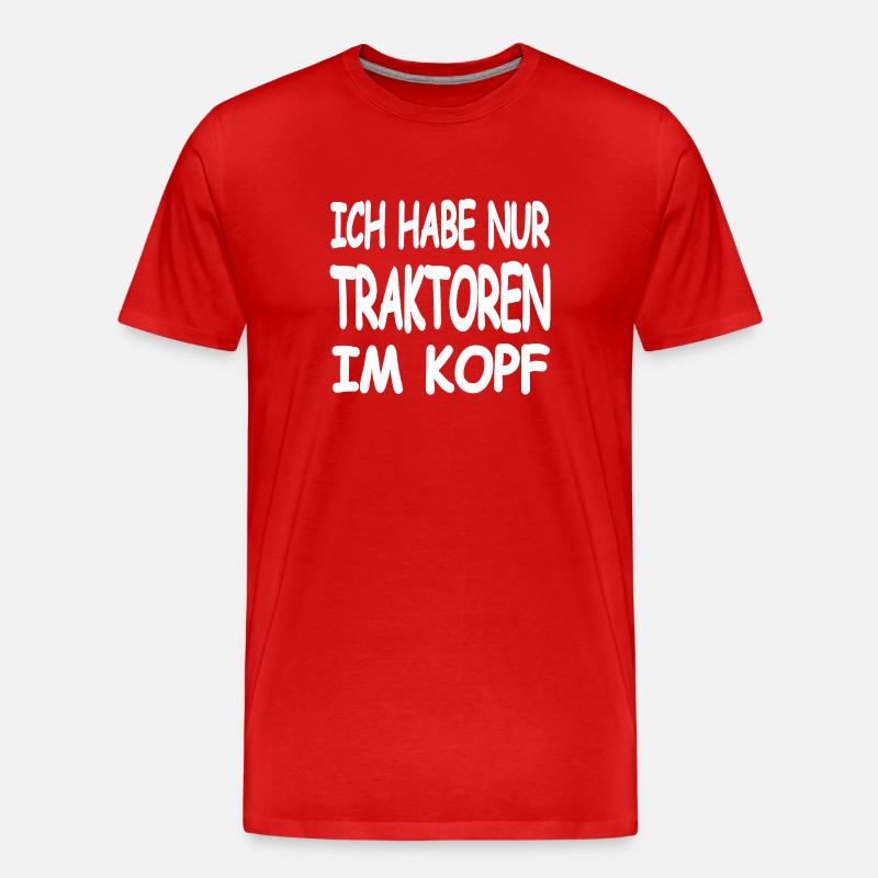 Traktor - Männer Premium Bio T-Shirt - Rot