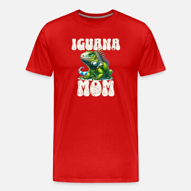 Leguan - Männer Premium Bio T-Shirt - Rot