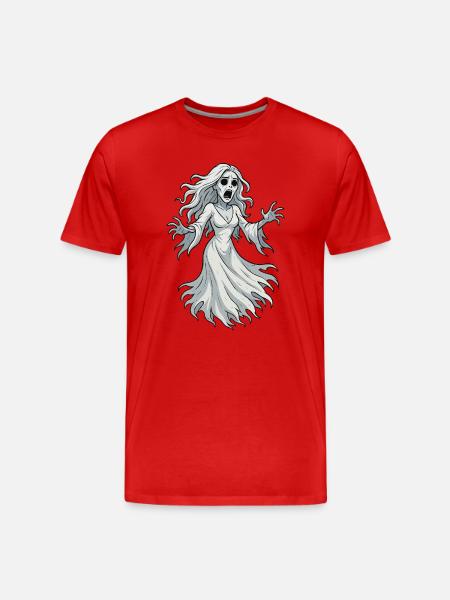 Die Scream-Frau Edvard Munch - Männer Premium Bio T-Shirt - Rot