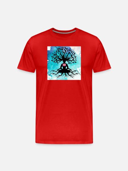 Tree of Life Yoga - Men's Premium Organic T-Shirt - red