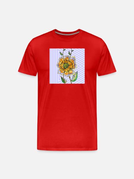 Fleur - T-shirt bio Premium Homme - rouge