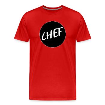 PATRON SUPERVISEUR - T-shirt bio Premium Homme - rouge - Devant - Damien (186cm)