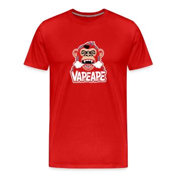 Vape Ape Lustige Affen Grafik - Männer Premium Bio T-Shirt - Rot - Vorne - Damien (186cm)