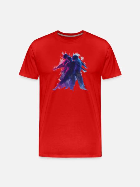 Neon_Dance_Motion_Blur - T-shirt bio Premium Homme - rouge