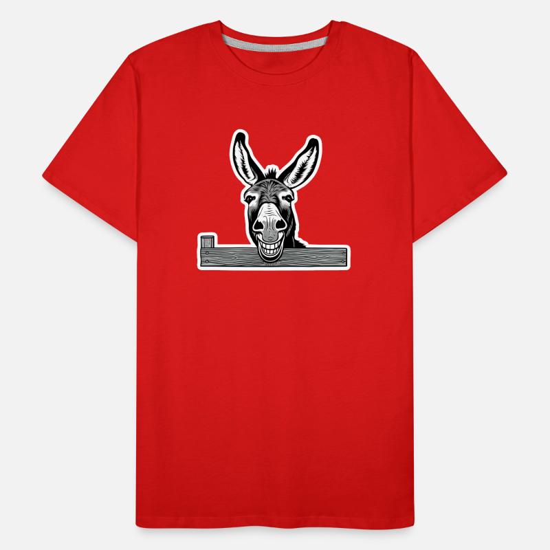 Lachender Esel – Gute Laune garantiert Männer Premium Bio T-Shirt