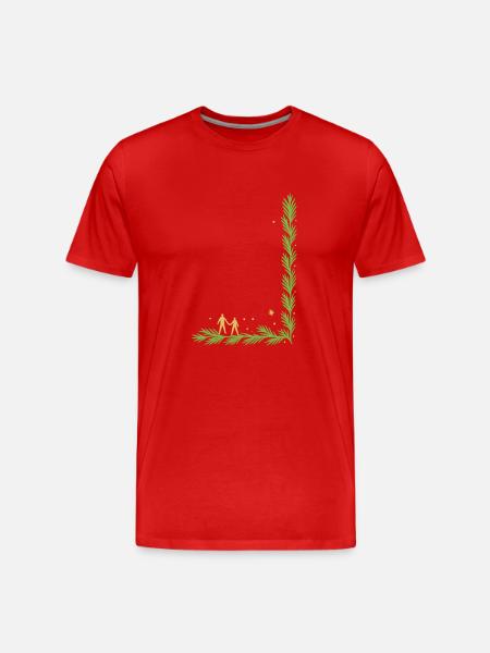 Frame Christmassy - Men's Premium Organic T-Shirt - red