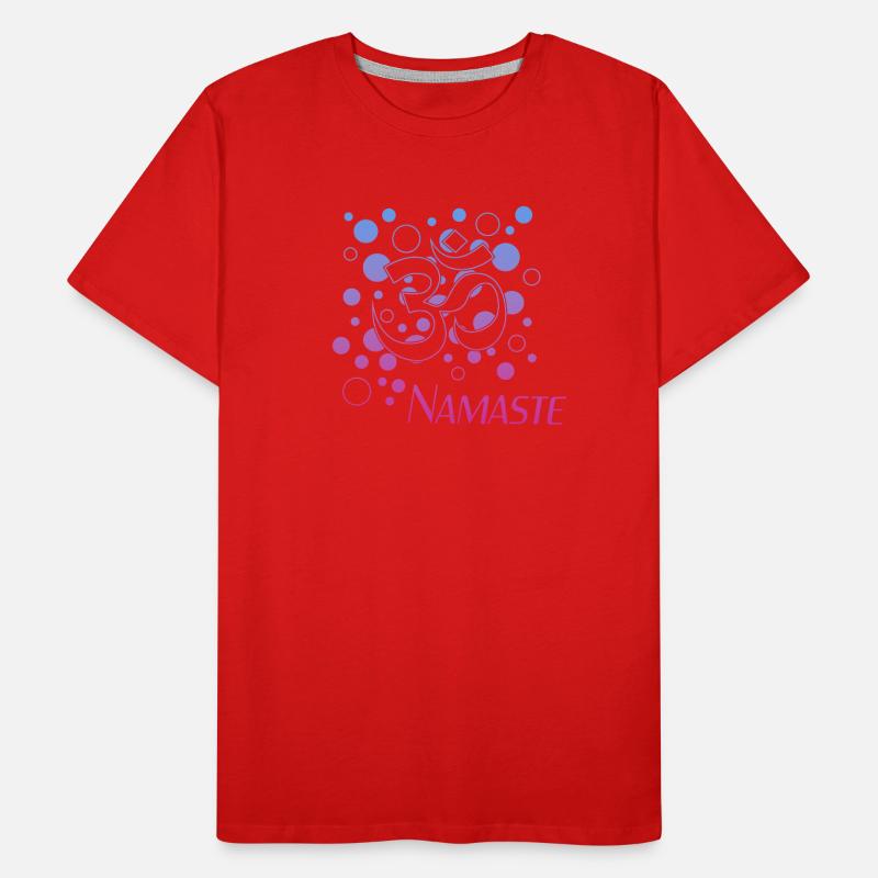 Om Namaste Gradient Kreisdesign Männer Premium Bio T-Shirt