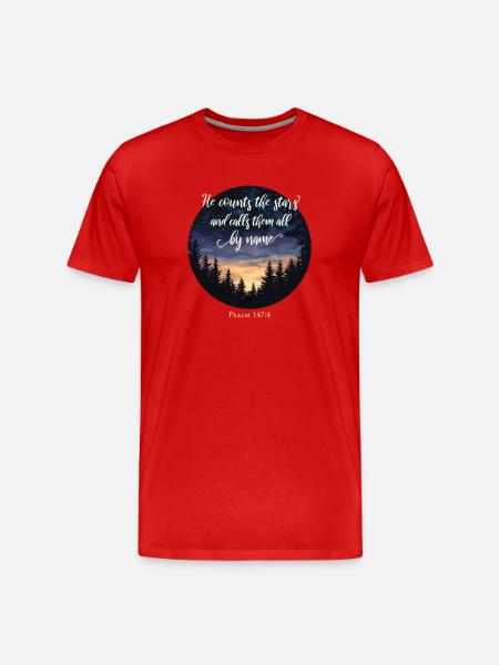Bible Verse Christian Religious - Men's Premium Organic T-Shirt - red