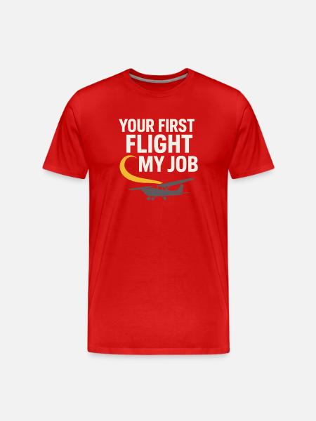 Fluglehrer Cfi Pilot Luftfahrtlehrer - Männer Premium Bio T-Shirt - Rot
