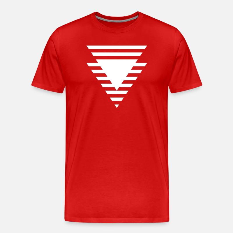 Stepped Triangular Prism - Men's Premium Organic T-Shirt - red