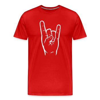 RockHorns_Corna_White - T-shirt bio Premium Homme - rouge - Devant - Damien (186cm)