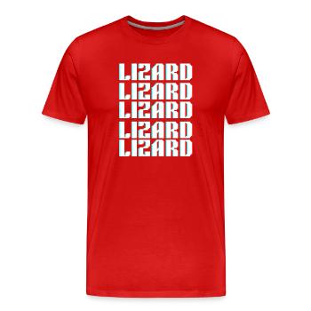 lizard  - Men's Premium Organic T-Shirt - red - Front - Damien (186cm)