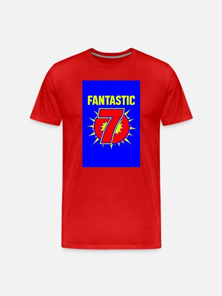 Fantastic 7 Retro Burst - Men's Premium Organic T-Shirt - red