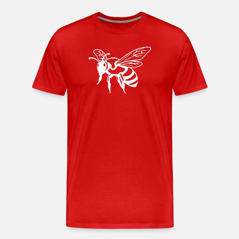 Bee white white bee - Men's Premium Organic T-Shirt - red