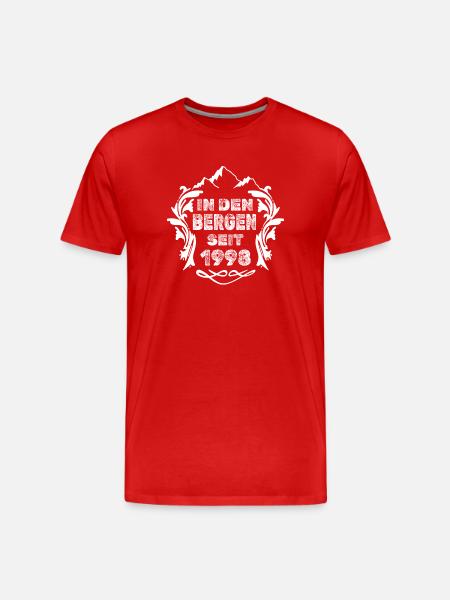 Retro 1998 - Männer Premium Bio T-Shirt - Rot