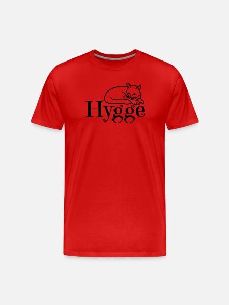 Hygge with cat - Men's Premium Organic T-Shirt - red