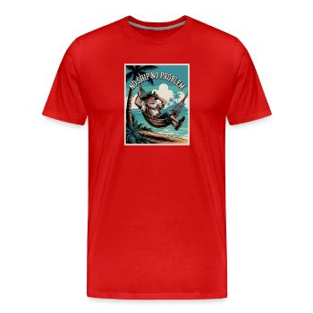No Ship No Problem - Men's Premium Organic T-Shirt - red - Front - Damien (186cm)