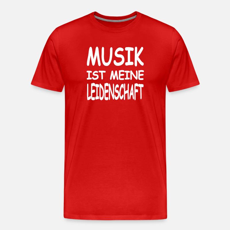 Musik - Männer Premium Bio T-Shirt - Rot