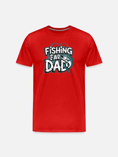 Fischfang Papa Comic Tee - Männer Premium Bio T-Shirt - Rot