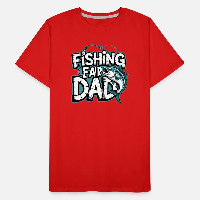 Fischfang Papa Comic Tee Männer Premium Bio T-Shirt