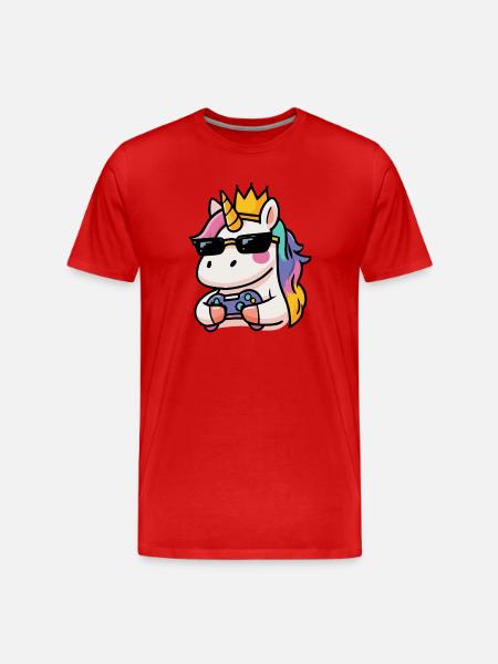 Unicorn gambles - Men's Premium Organic T-Shirt - red