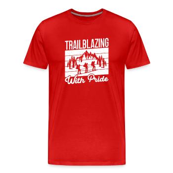 boys scout Scouting Trailblazing Whit Pride Scout - Men's Premium Organic T-Shirt - red - Front - Damien (186cm)