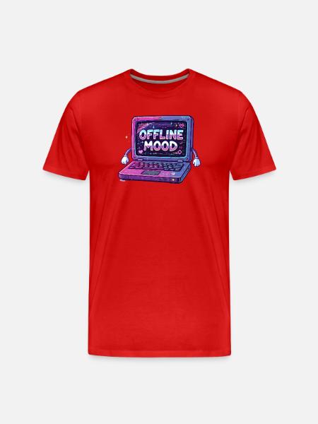 Y2K Retro – Offline Mood - Men's Premium Organic T-Shirt - red