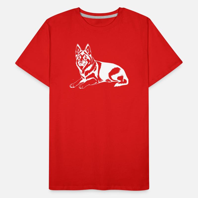Schäferhund Männer Premium Bio T-Shirt