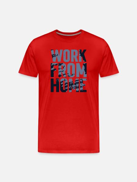Work from Home Textured - Men's Premium Organic T-Shirt - red