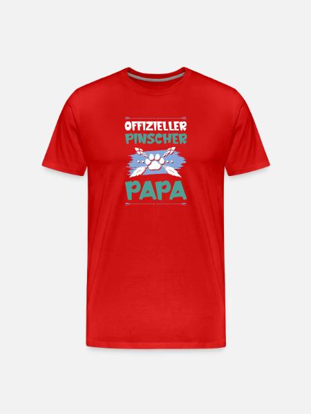 pinscher dog dad - Men's Premium Organic T-Shirt - red